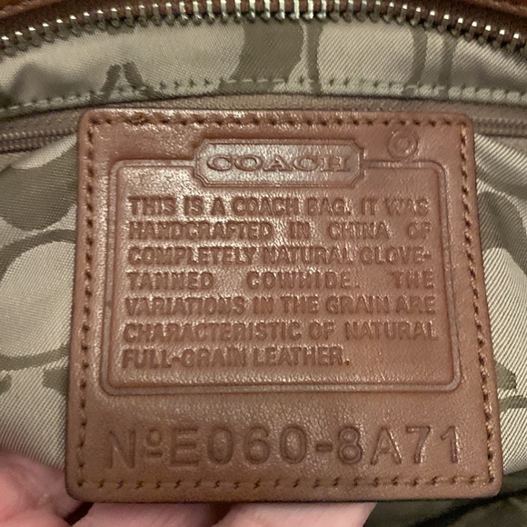 Coach EUC handbag, dark camel colour - Picture 8 of 16